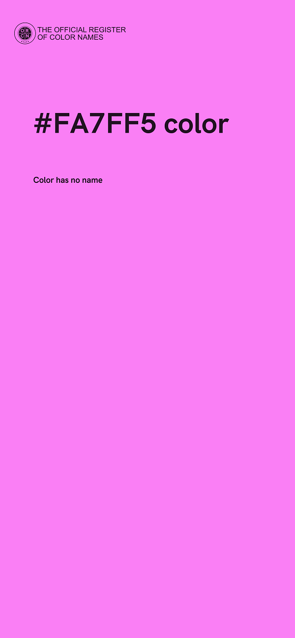 #FA7FF5 color image