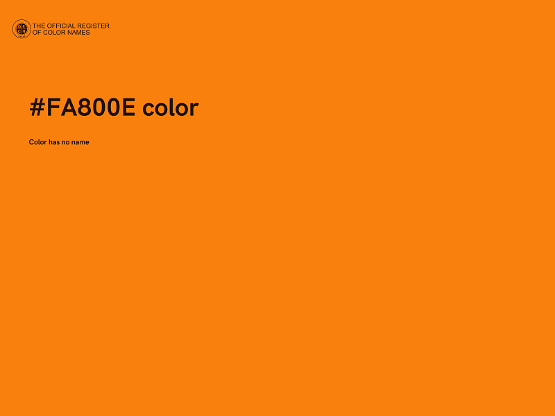 #FA800E color image