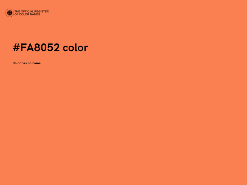 #FA8052 color image