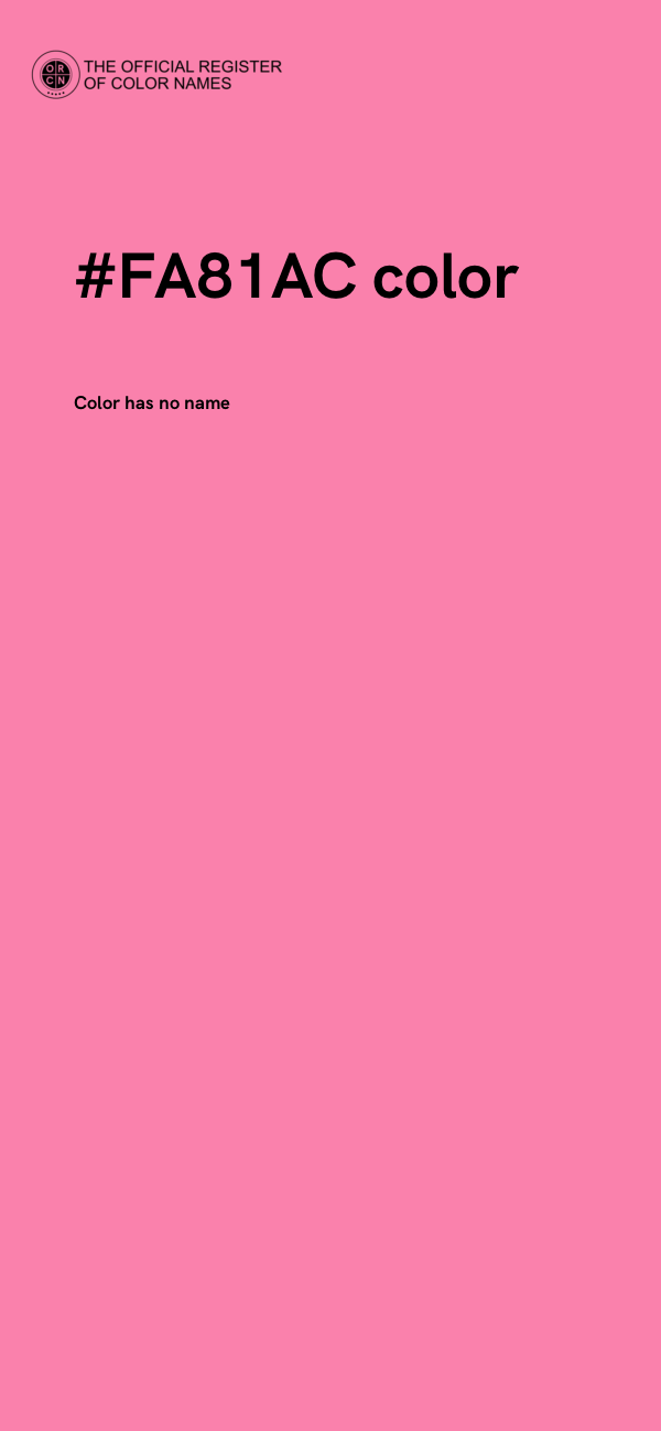 #FA81AC color image