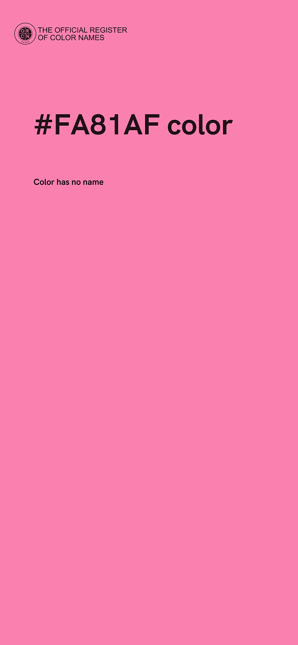 #FA81AF color image