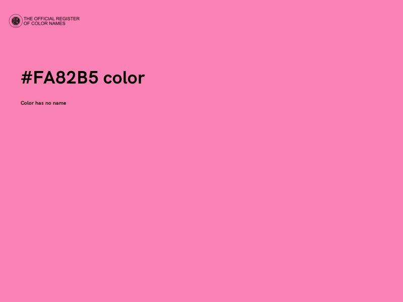 #FA82B5 color image