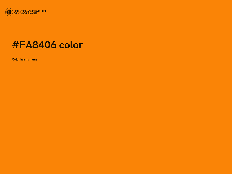 #FA8406 color image