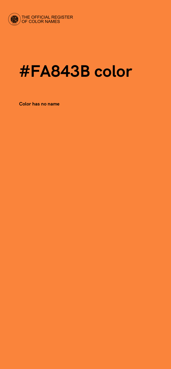#FA843B color image