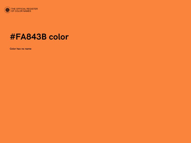 #FA843B color image