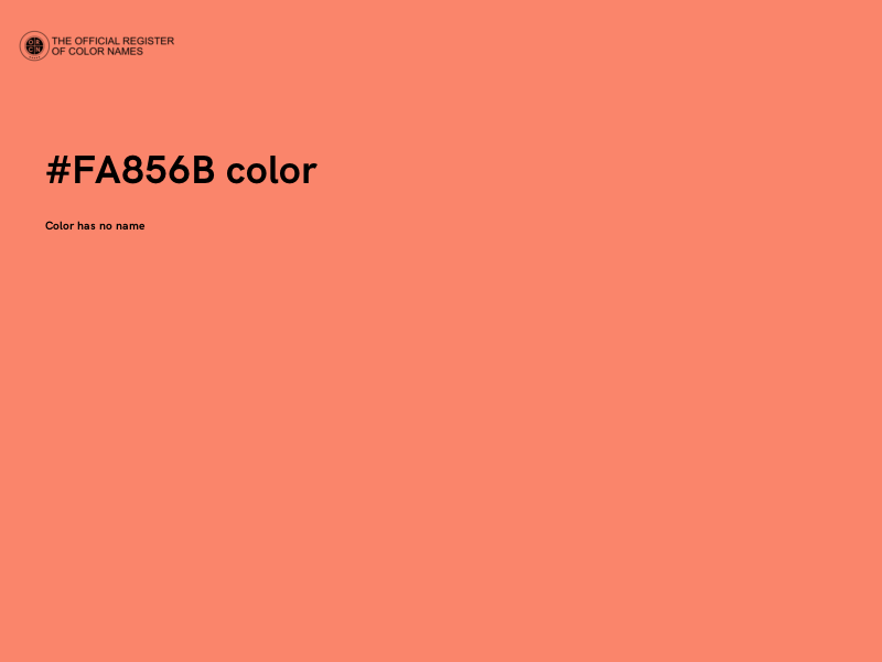 #FA856B color image