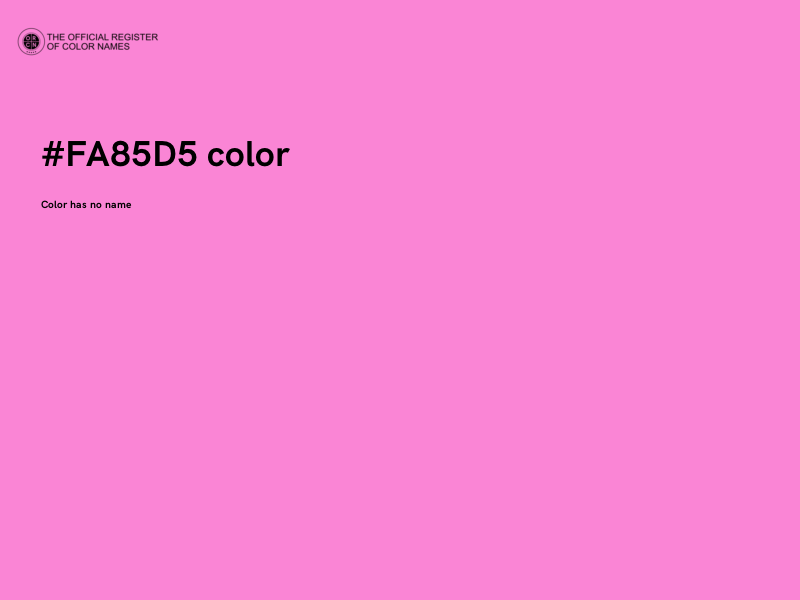 #FA85D5 color image