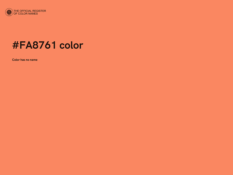 #FA8761 color image