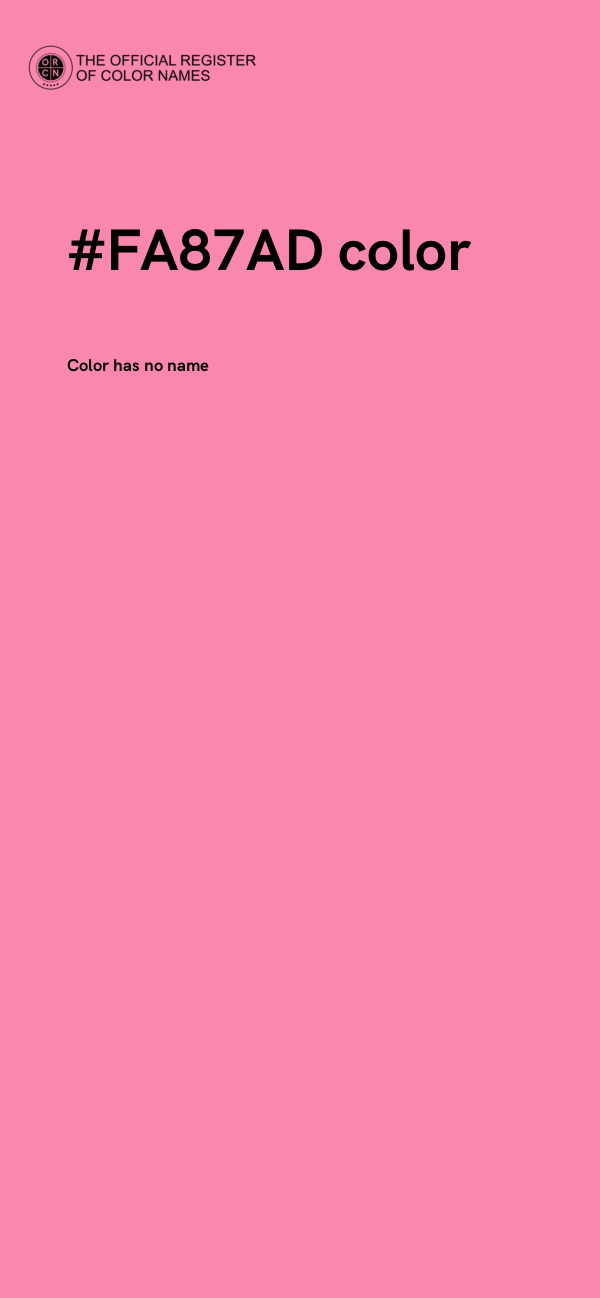 #FA87AD color image