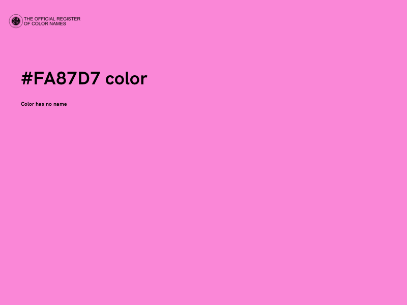 #FA87D7 color image
