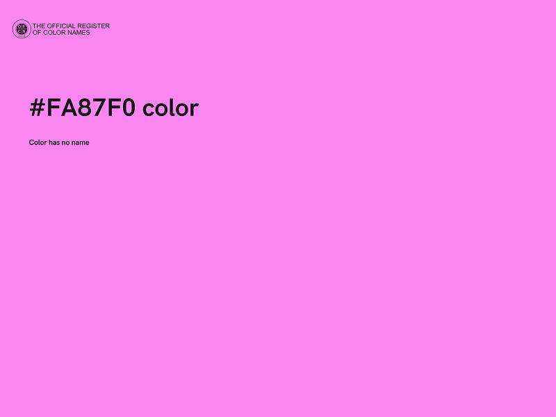 #FA87F0 color image