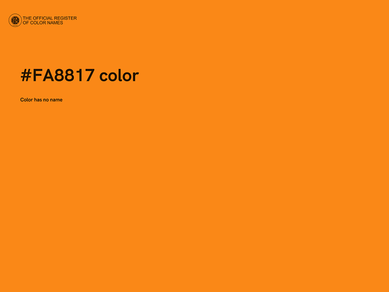 #FA8817 color image