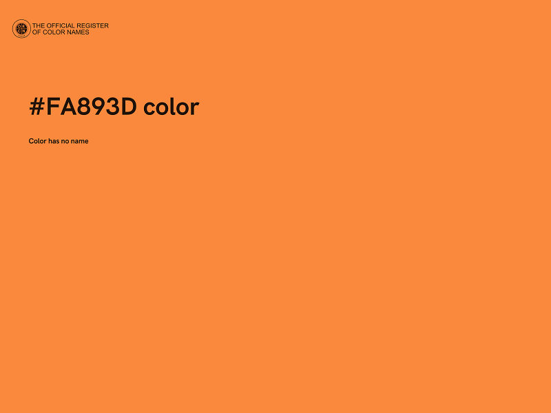 #FA893D color image