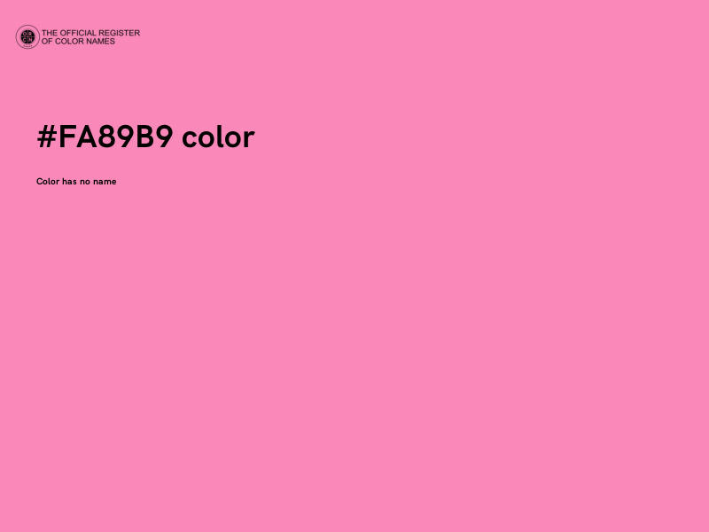 #FA89B9 color image