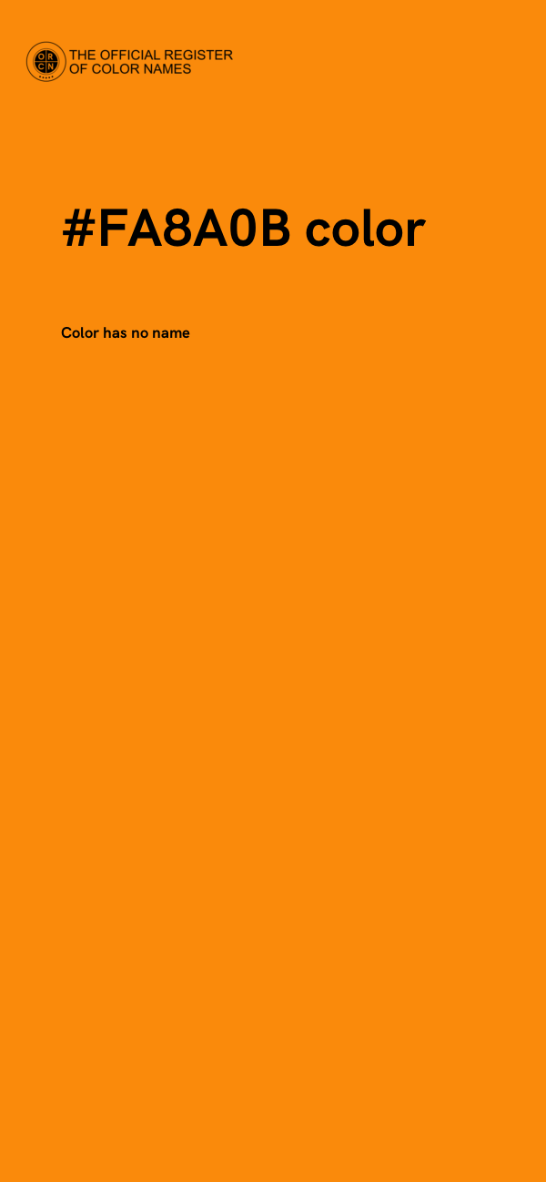 #FA8A0B color image