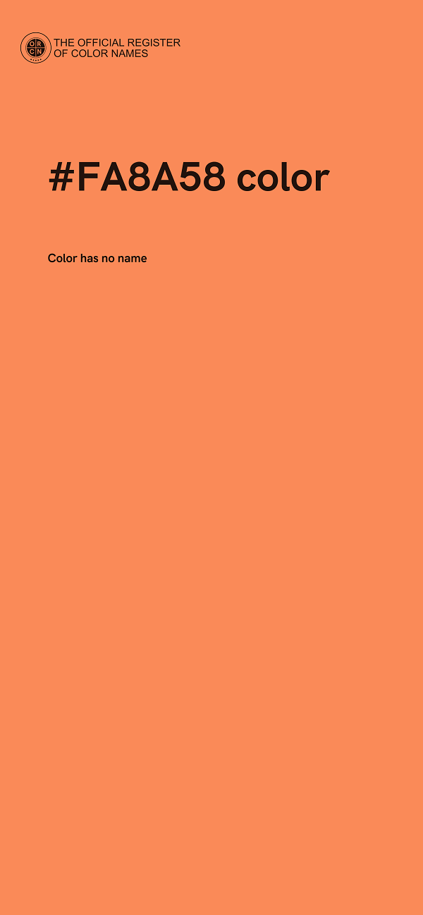 #FA8A58 color image