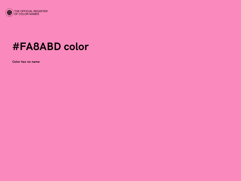 #FA8ABD color image