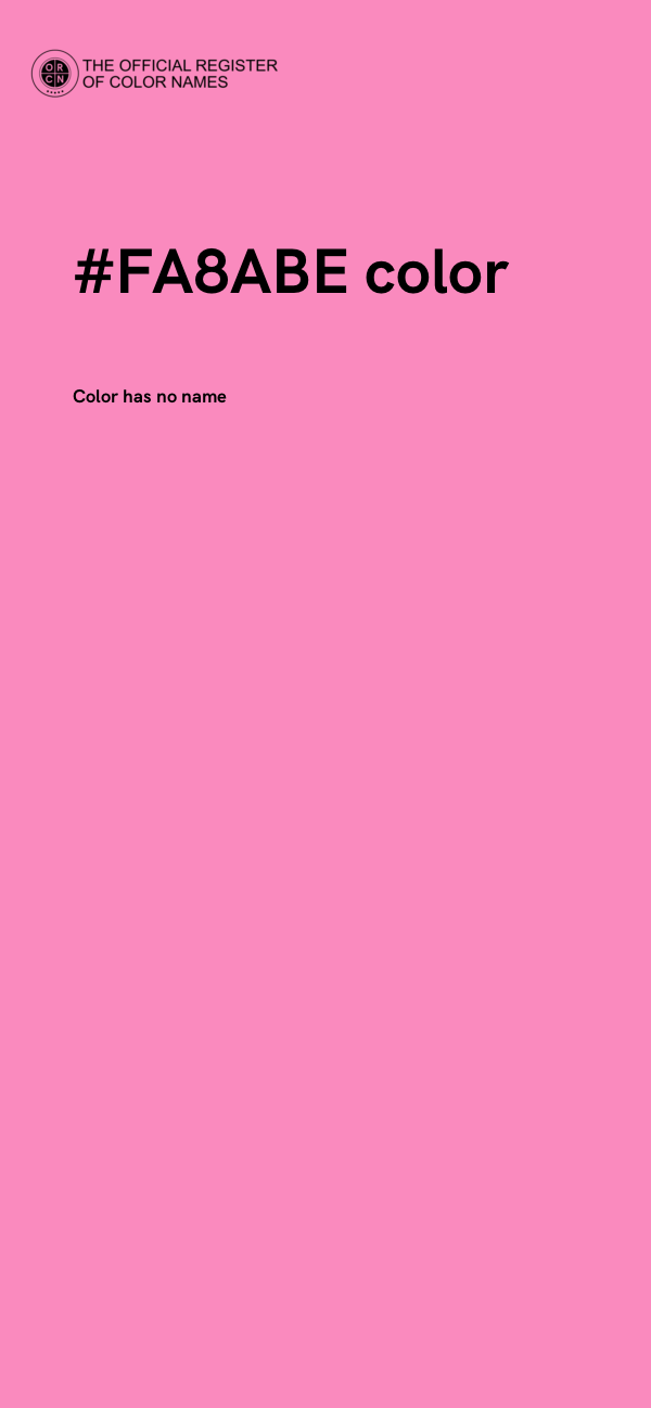 #FA8ABE color image