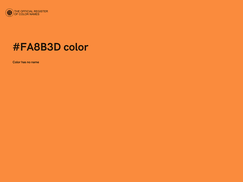 #FA8B3D color image