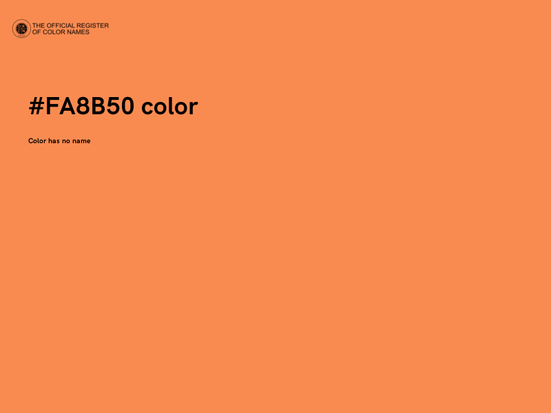 #FA8B50 color image