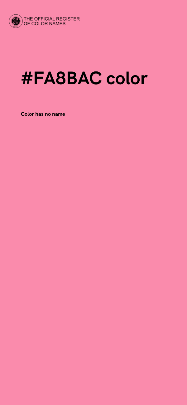 #FA8BAC color image