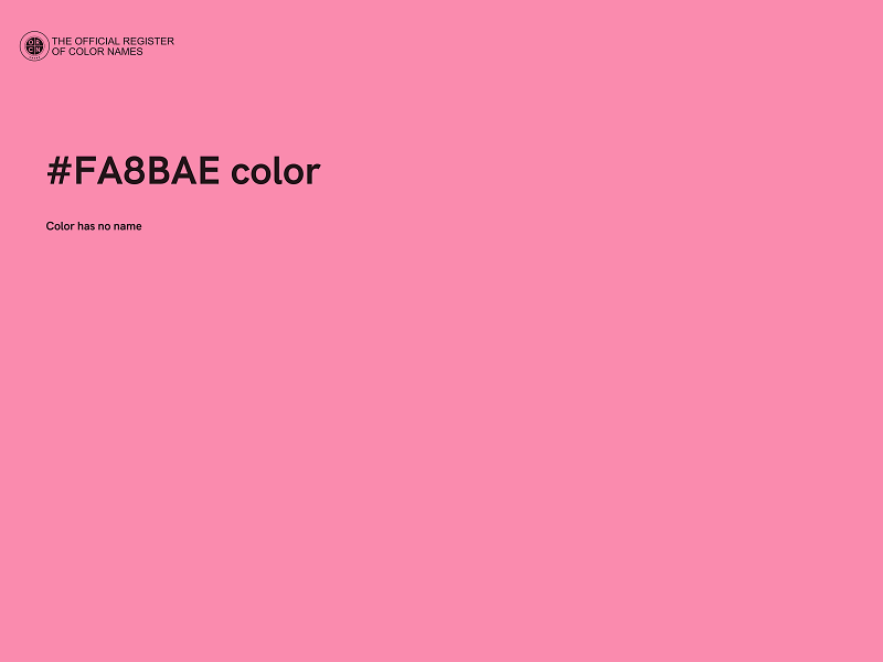 #FA8BAE color image