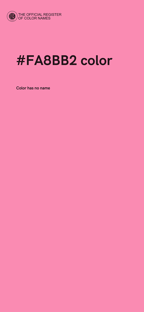 #FA8BB2 color image