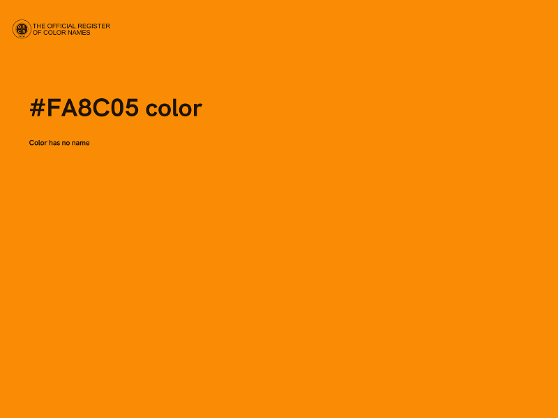 #FA8C05 color image