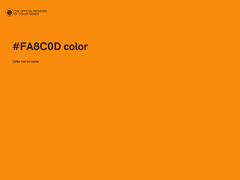 #FA8C0D color image
