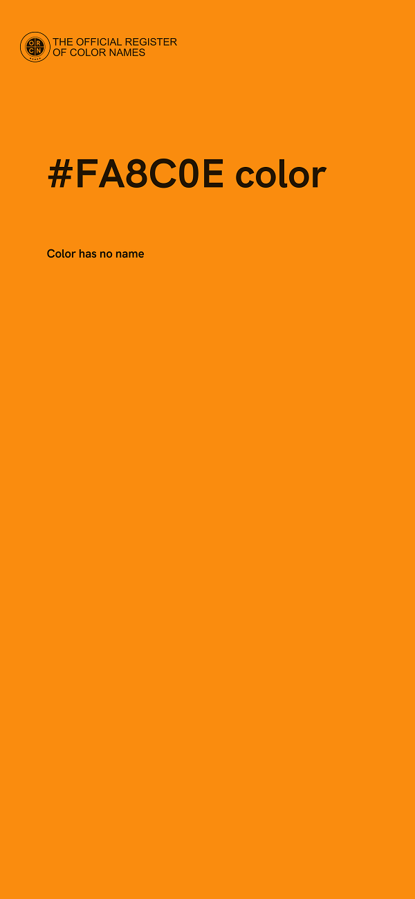 #FA8C0E color image