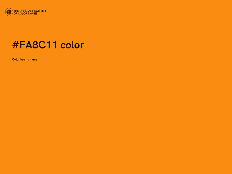 #FA8C11 color image