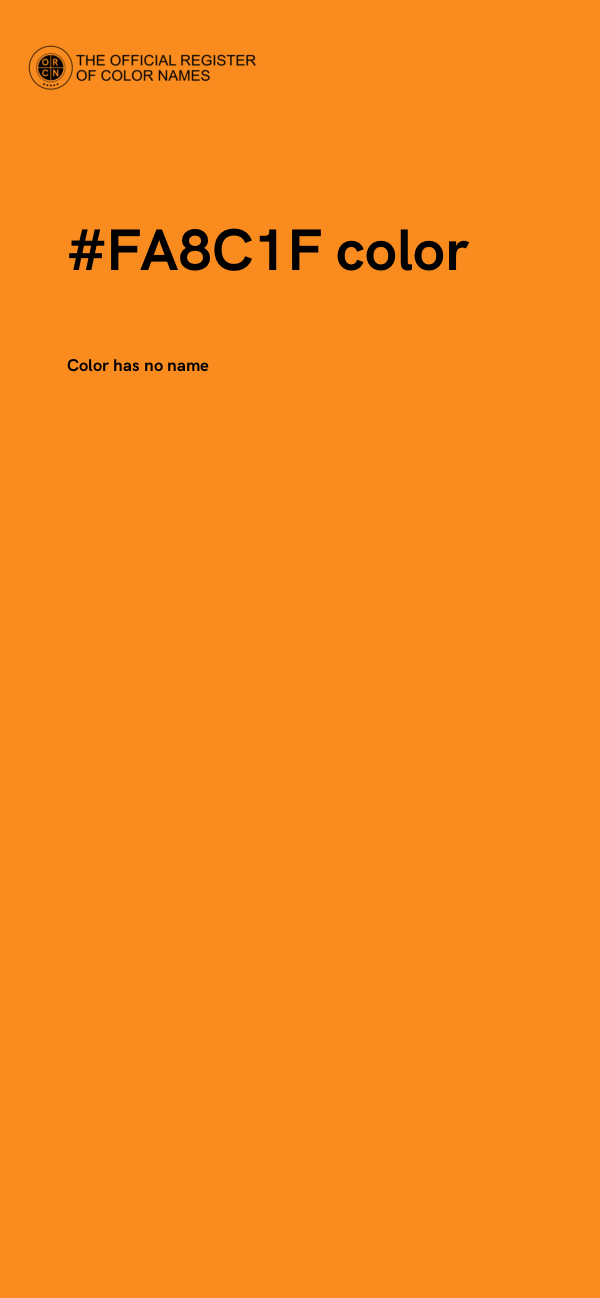 #FA8C1F color image