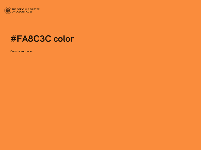 #FA8C3C color image