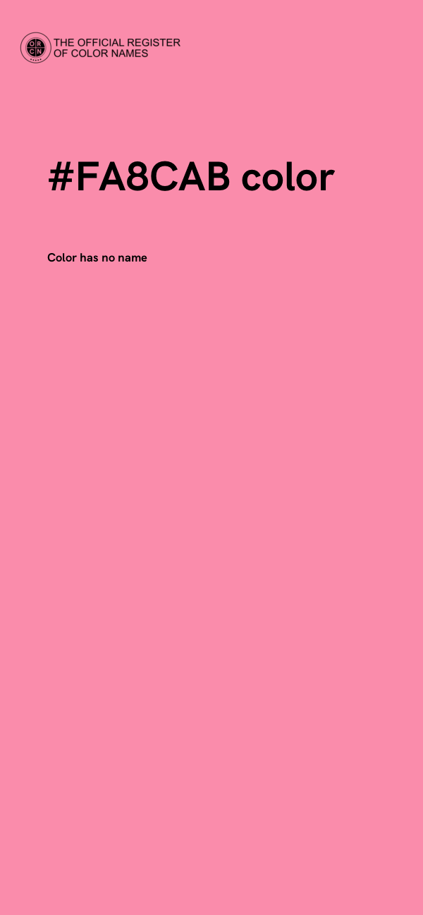 #FA8CAB color image