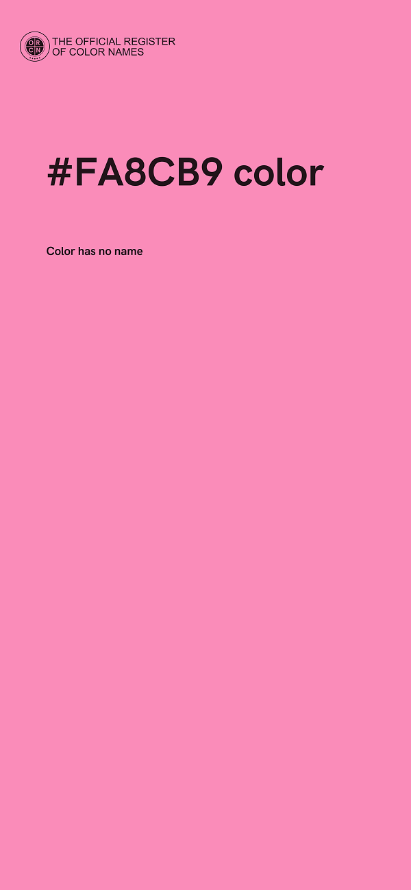 #FA8CB9 color image