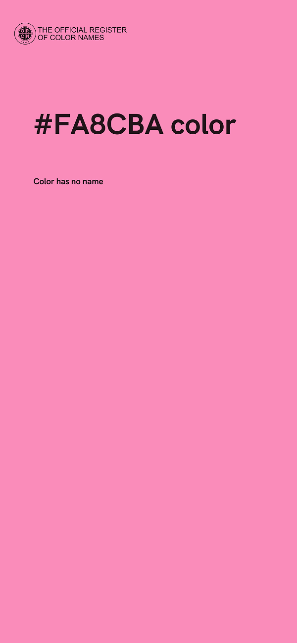 #FA8CBA color image