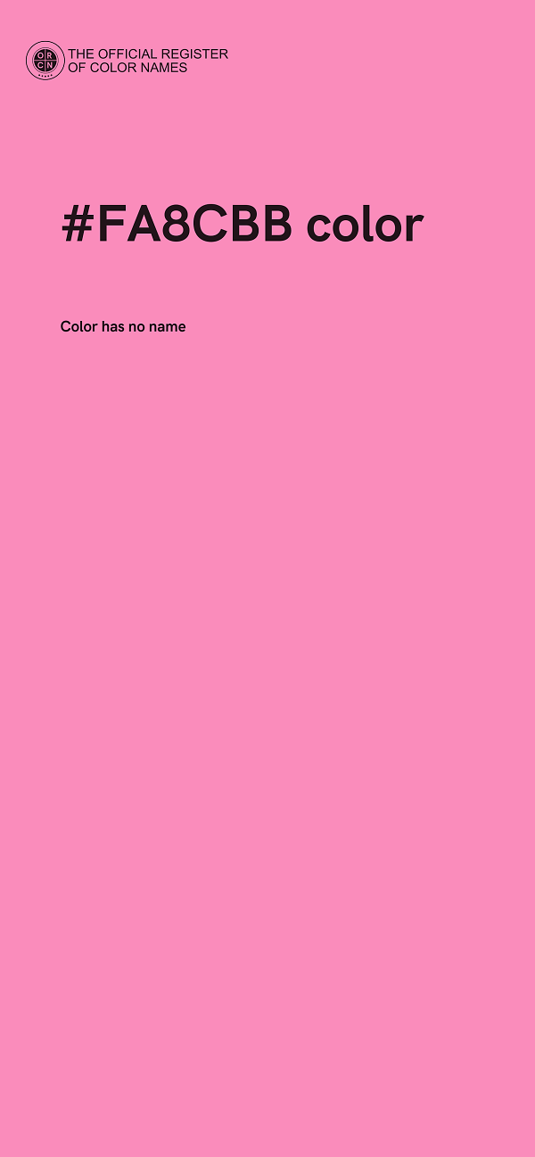 #FA8CBB color image