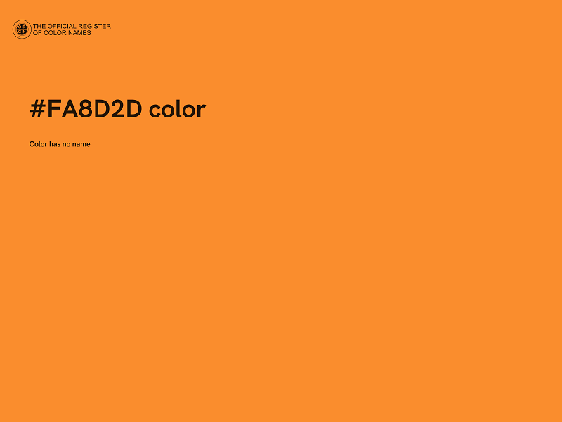 #FA8D2D color image