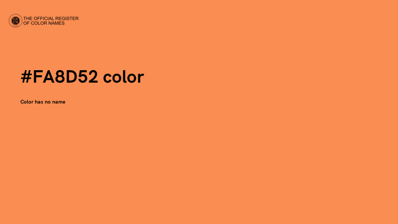 #FA8D52 color image