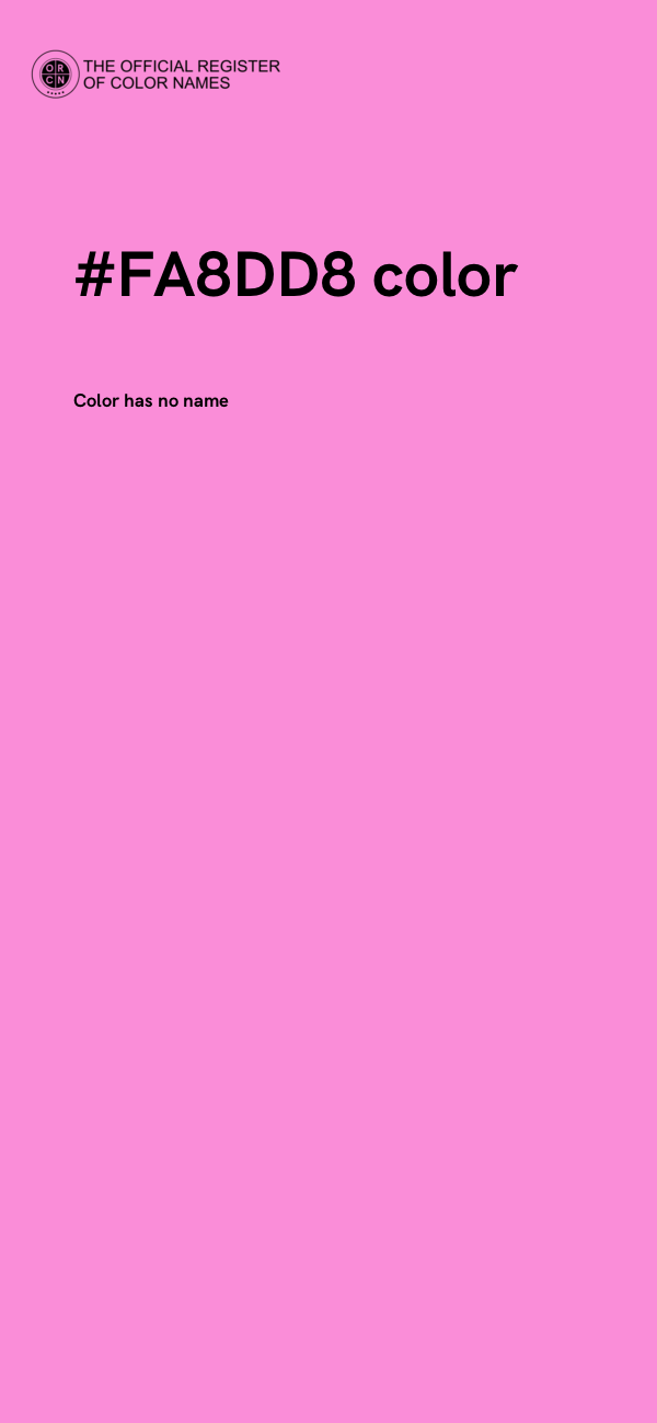 #FA8DD8 color image