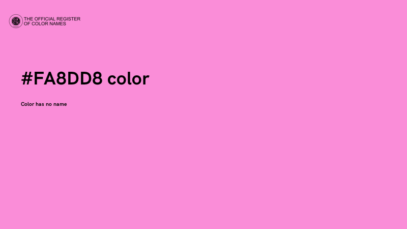 #FA8DD8 color image