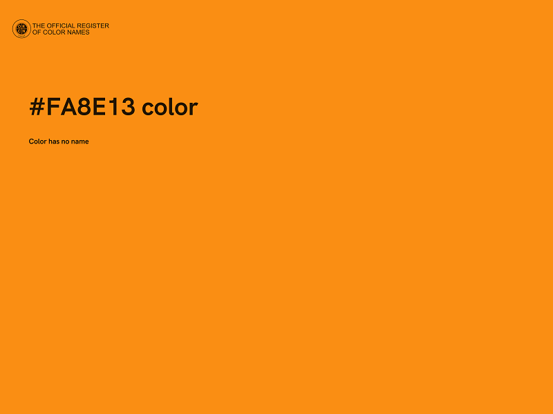 #FA8E13 color image