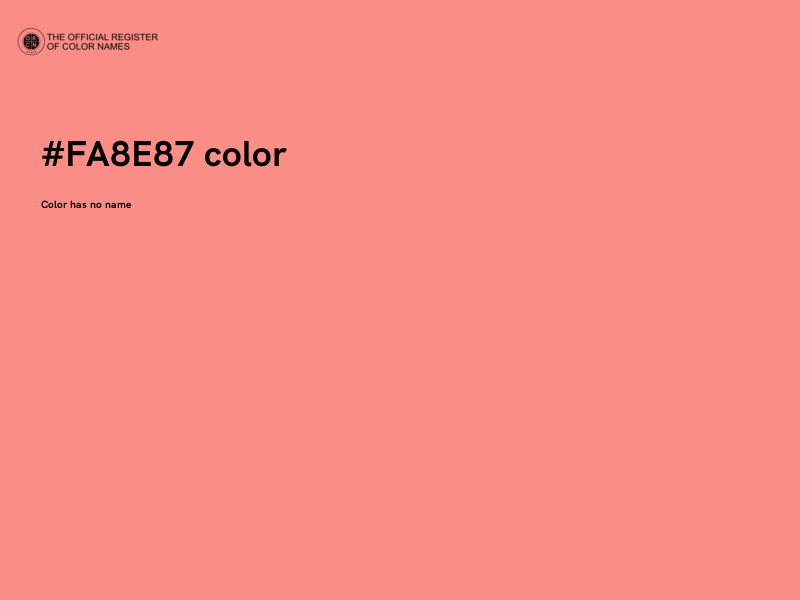 #FA8E87 color image