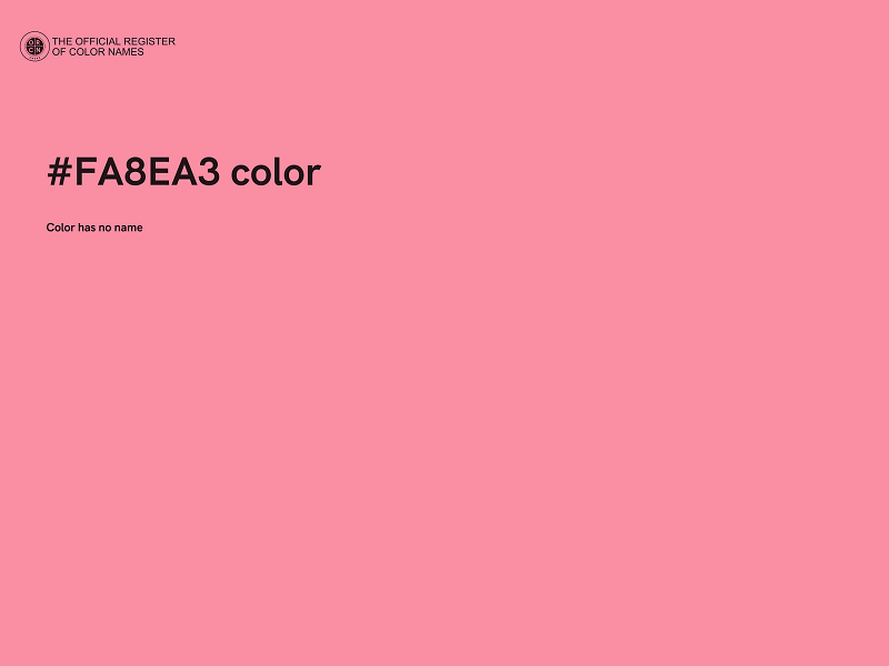 #FA8EA3 color image