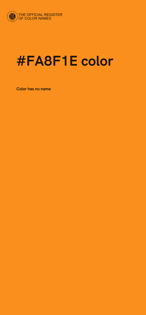 #FA8F1E color image