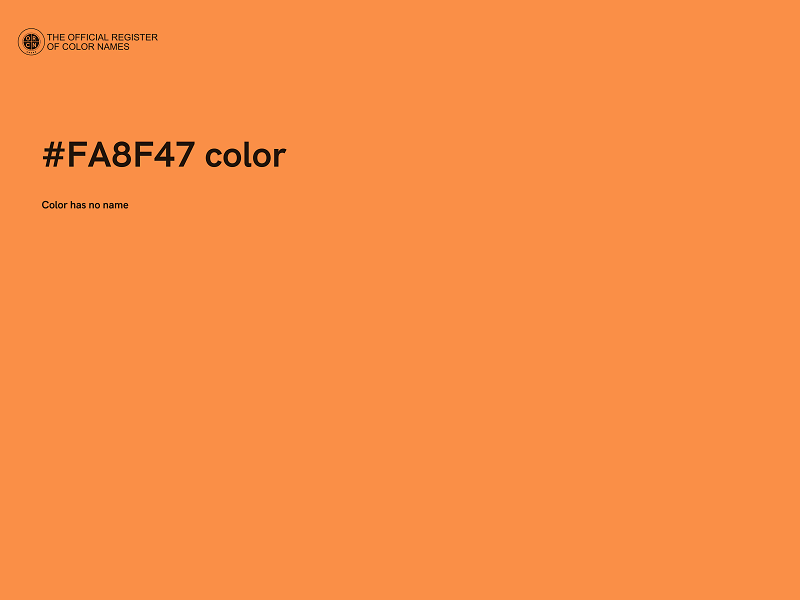 #FA8F47 color image