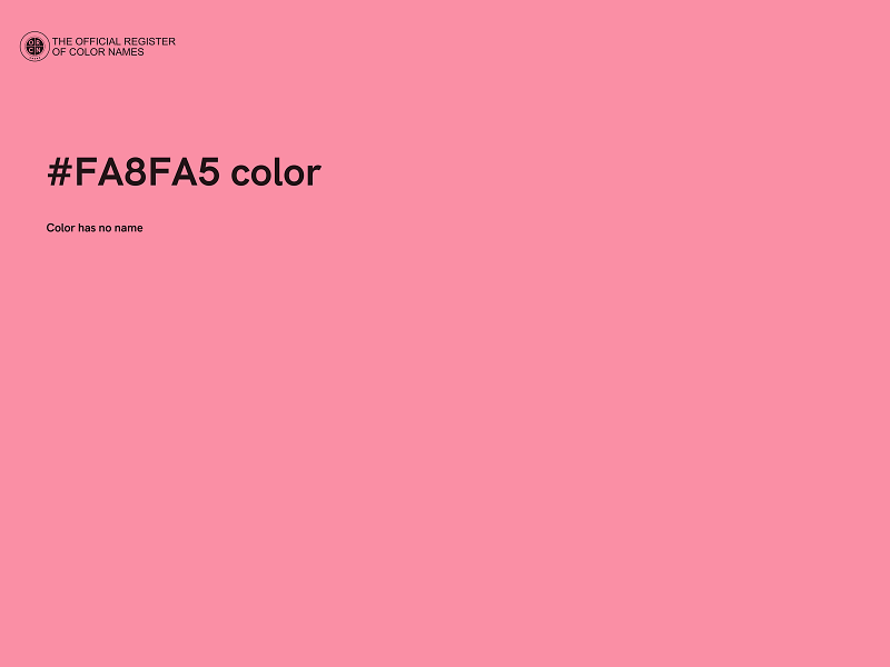 #FA8FA5 color image