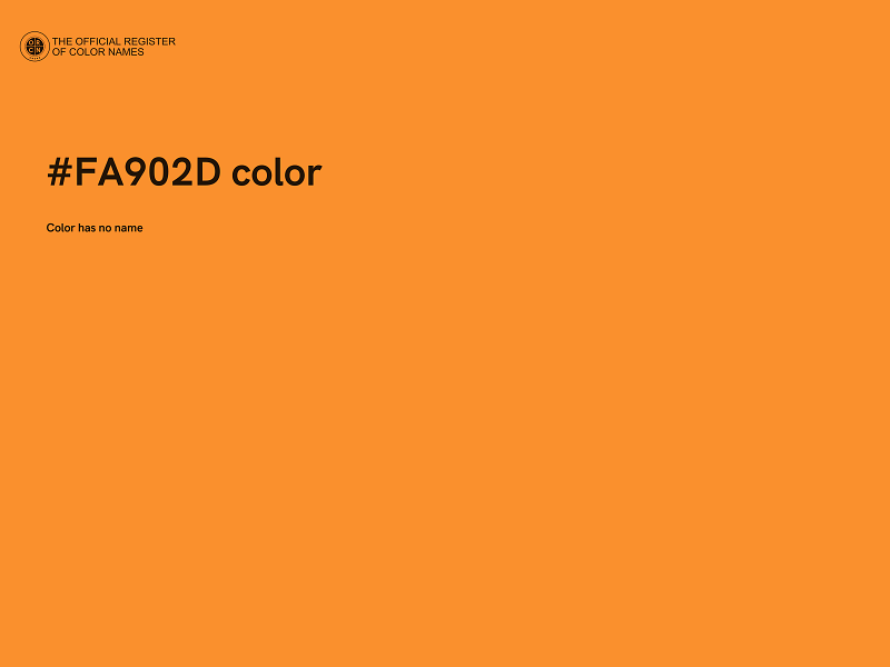 #FA902D color image