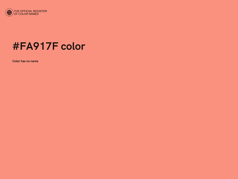 #FA917F color image