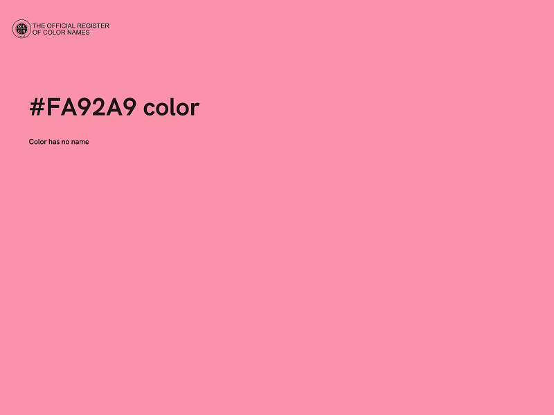 #FA92A9 color image